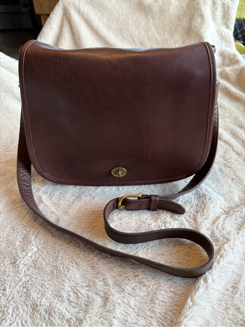 Coach Vintage Ranch Leather Crossbody Bag Made in USA #9852 VGUC